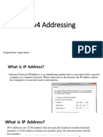 IPv4 Addressing