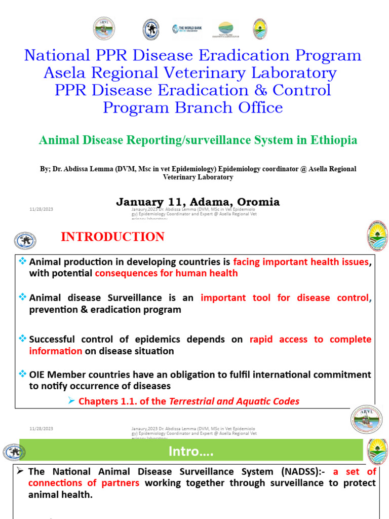 Ethiopia's National Animal Disease System | PDF | Epidemiology ...