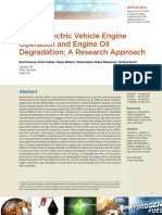 Hybrid Electric Vehicle Engine Operation and Engine Oil Degradation A Research Approach