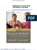 Research Methods For Social Work Rubin 8th Edition Test Bank