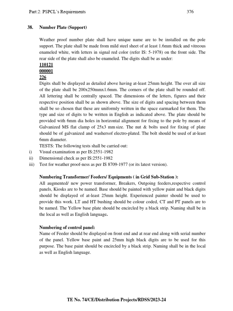 TS Number Plate Specifications | PDF | Vehicle Registration Plate ...