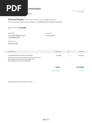 Receipt Pay_miugdkpfdcz61r From Cev Integral Appraisers Foundation (Paid)