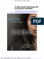Essentials of Abnormal Psychology 8th Edition Durand Test Bank