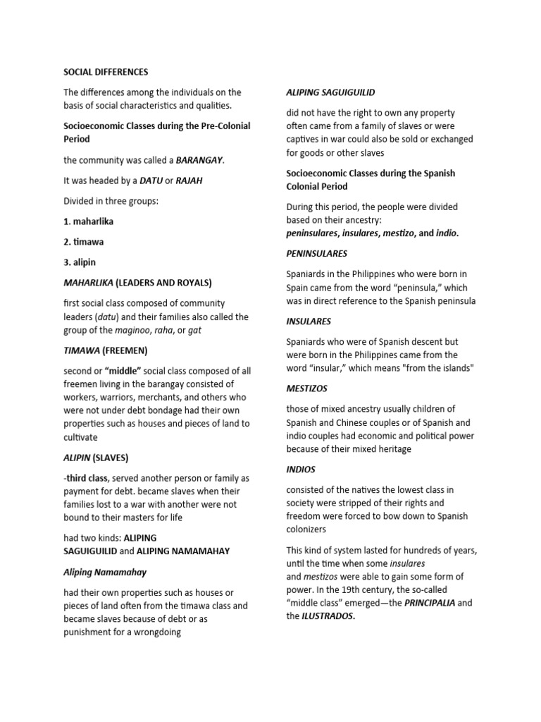 Social Differences PDF Social Stratification Marxism