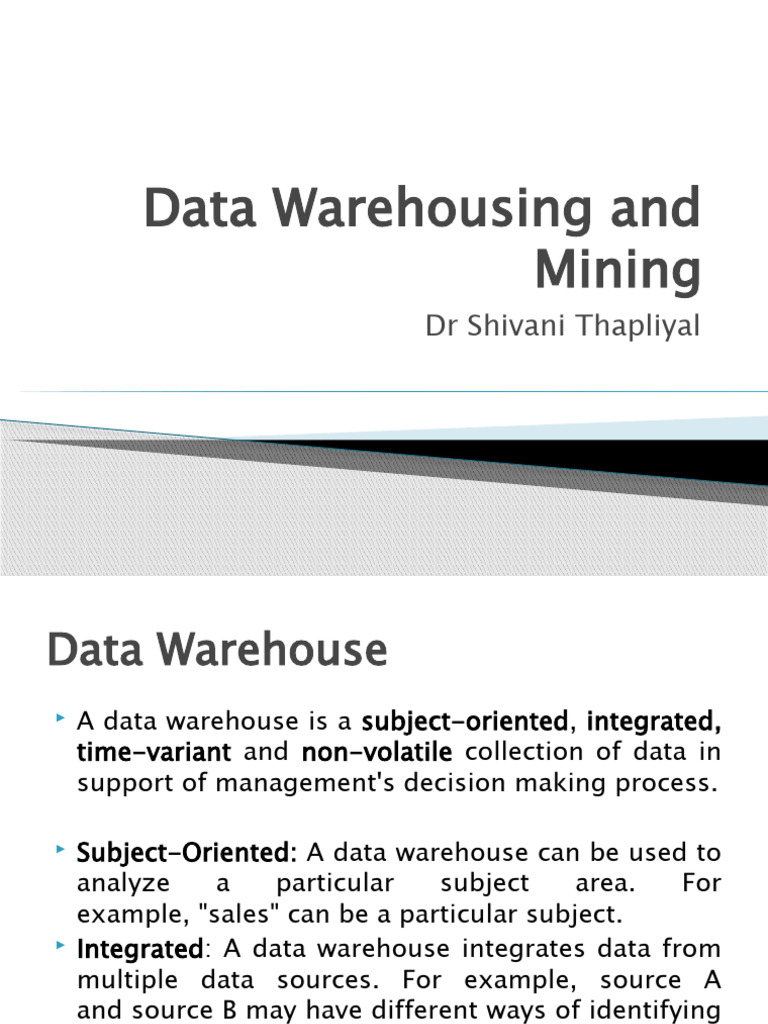 Data Warehousing and Data Mining | PDF | Data Warehouse | Information ...