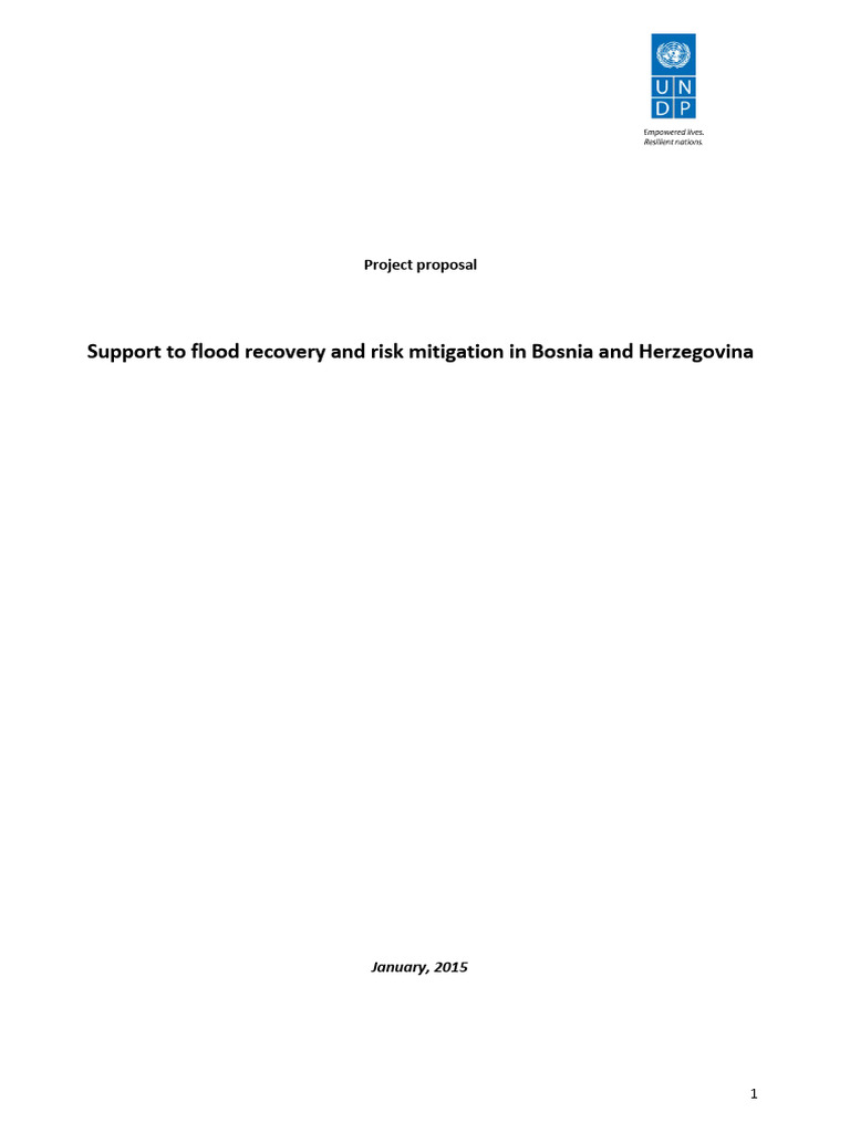 UNDP Project Document - Final Flood Recovery and Risk Mitigation | PDF ...