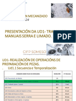 CM Técnico en Mecanizado: Presentación Da Ud1-Traballos Manuais Serra E Limado