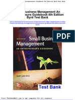 Small Business Management An Entrepreneurs Guidebook 8th Edition Byrd Test Bank