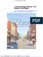 Essentials of Sociology Henslin 11th Edition Test Bank