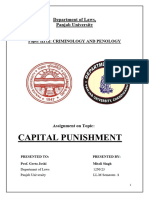 Capital Punishment: Department of Laws, Panjab University