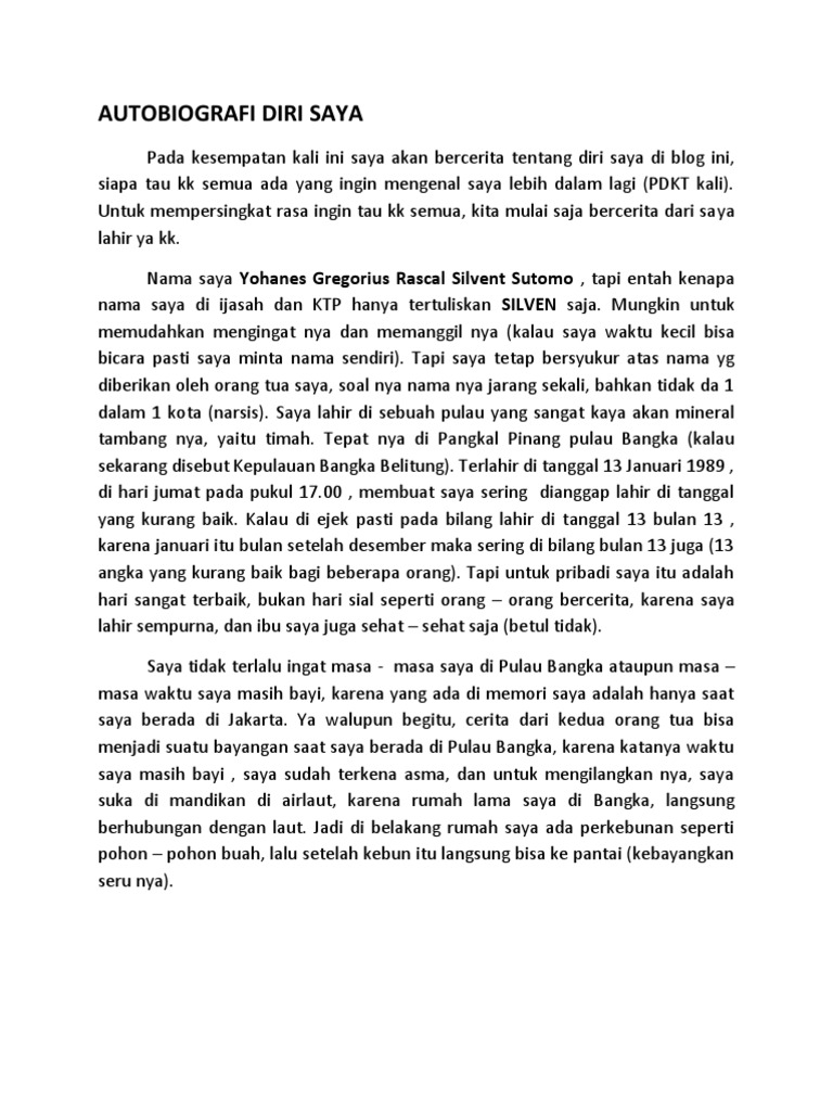 contoh membuat essay tentang diri sendiri