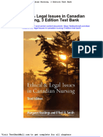 Ethical Legal Issues in Canadian Nursing 3 Edition Test Bank