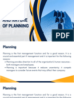 And Nature of Planning