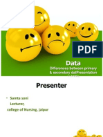 Differences between primary & secondary data presentation