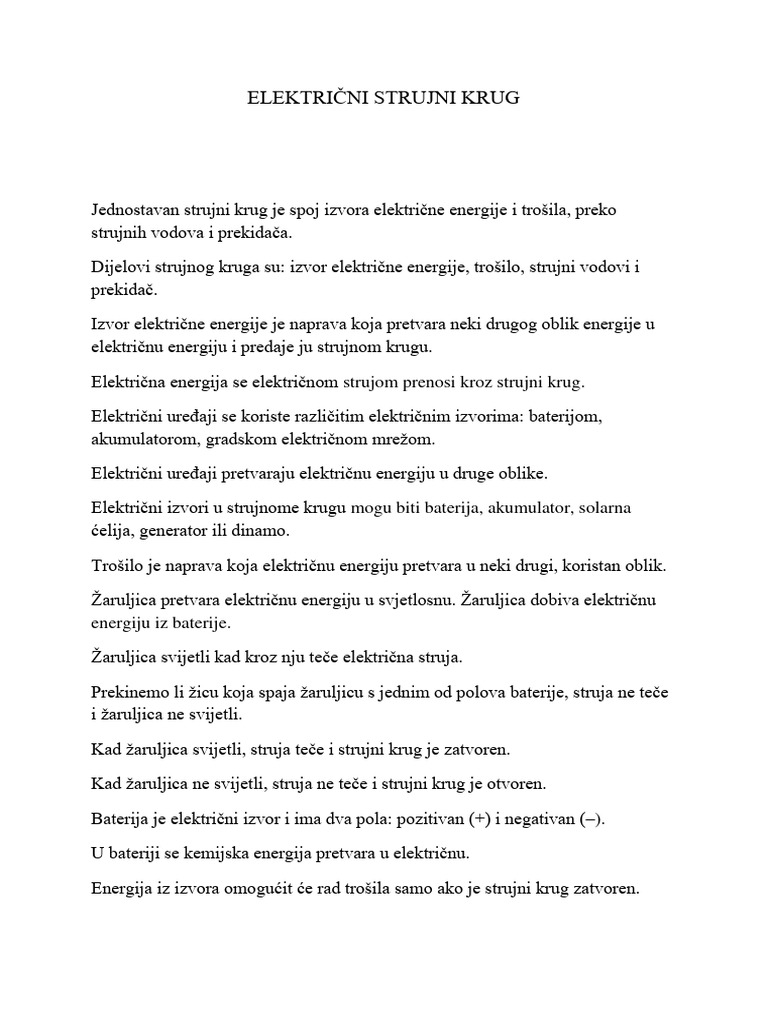 Električni Strujni Krug | PDF