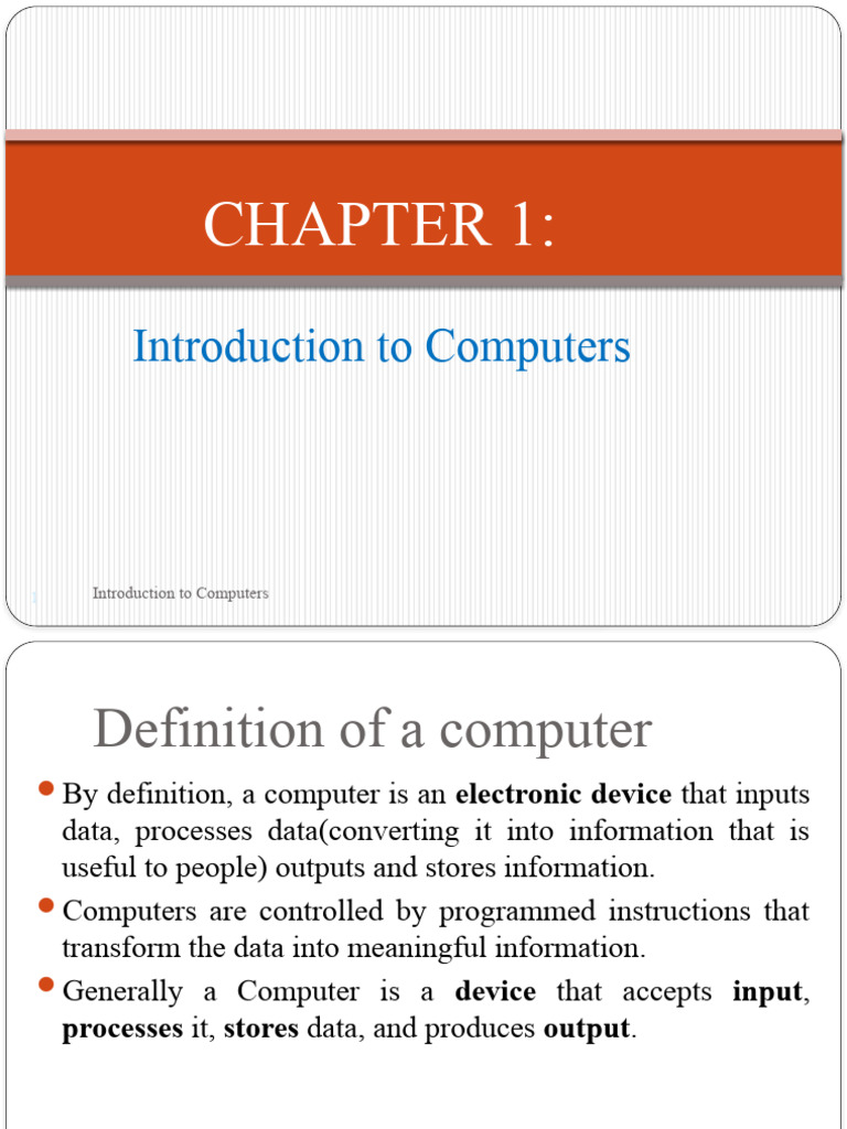 Lesson 1 Introduction To Computers | PDF | Random Access Memory ...