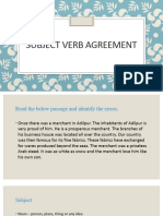 Subject Verb Agreement