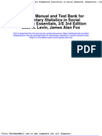 Solution Manual and Test Bank For Elementary Statistics in Social Research Essentials 3 e 3rd Edition Jack A Levin James Alan Fox