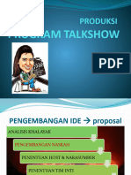 Desain Produksi Talkshow