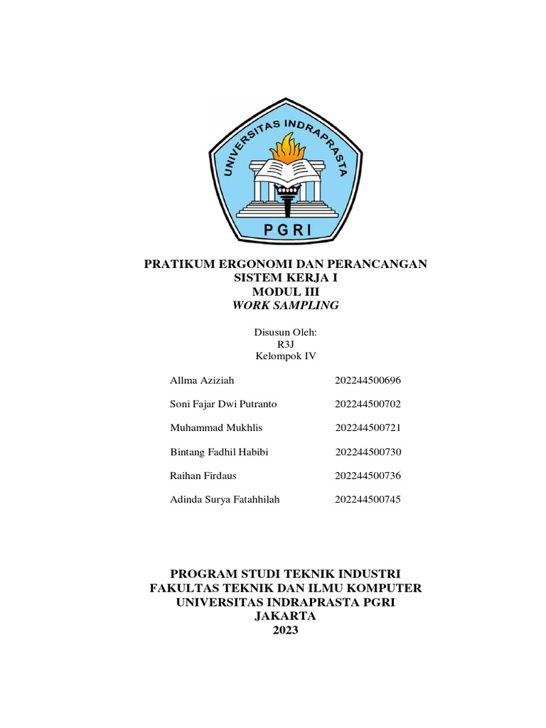 Work Sampling dalam Ergonomi Kerja | PDF