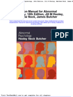 Solution Manual For Abnormal Psychology 18th Edition Jill M Hooley Matthew Nock James Butcher