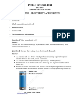 Class Vi Phy-Term - Ii-Electricty and Circuits 2023-24