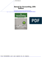 Solution Manual For Accounting 25th Edition