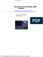 Solution Manual For Accounting 26th Edition