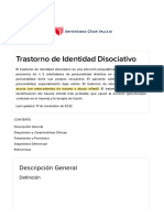 Trastorno de Identidad Disociativo - Universidad César Vallejo Lecturio