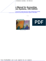 Solution Manual For Accounting Information Systems 10th Edition