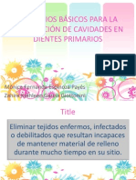 Principios Básicos para La Preparación de Cavidades en