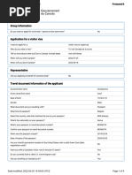 Application Summary Group Information