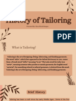 Brief History of Tailoring