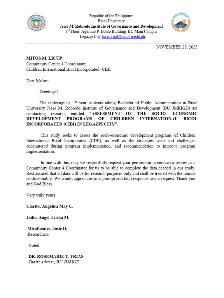 CIBI Socio-Economic Program Assessment | PDF | Social Science