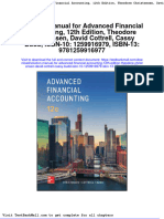 Solution Manual For Advanced Financial Accounting 12th Edition Theodore Christensen David Cottrell Cassy Budd Isbn 10 1259916979 Isbn 13 9781259916977
