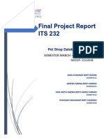 Final Report Pet - Shop Database System Group 2