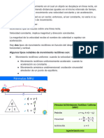 El MRU Se Define El Movimiento en El Cual Un Objeto Se Desplaza en Línea Recta