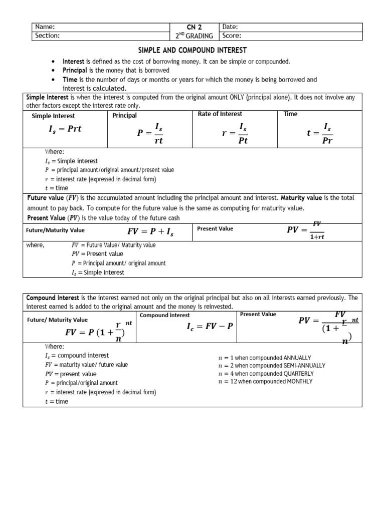 Pound - Interest.please Copy or Print | PDF | Interest | Present Value