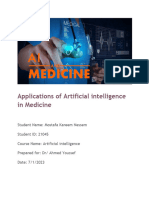 Artifial Intelligence Applications in Medical Field