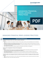 Managing Financial Risks Leading Practices