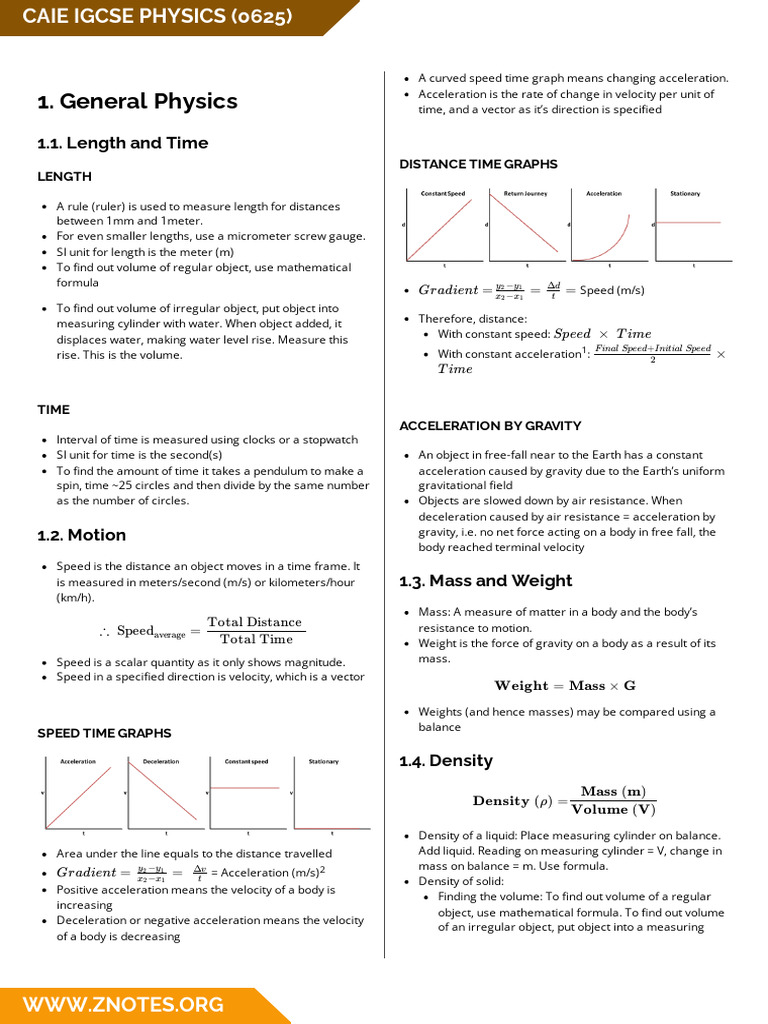 Physics Concepts Overview | PDF | Gases | Acceleration
