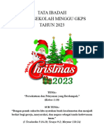 Tata Ibadah Natal Sekolah Minggu GKPS Tahun 2023