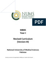 MBBS Curriculum Year I 2023