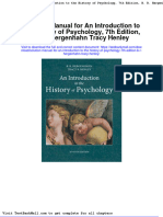 Solution Manual For An Introduction To The History of Psychology 7th Edition B R Hergenhahn Tracy Henley