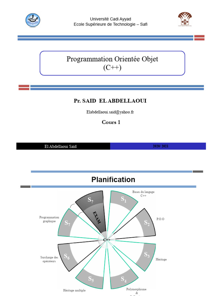Cours Complet de Programmation C++ | PDF | Programmation orientée objet ...