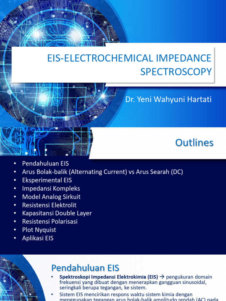 Eis-Electrochemical Impedance Spectroscopy: Dr. Yeni Wahyuni Hartati | PDF