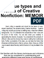 2 Critique Types and Forms of Creative Nonfiction (MEMOIR)