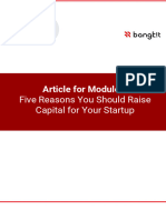 Module 6 - FIVE REASONS YOU SHOULD RAISE CAPITAL FOR YOUR STARTUP