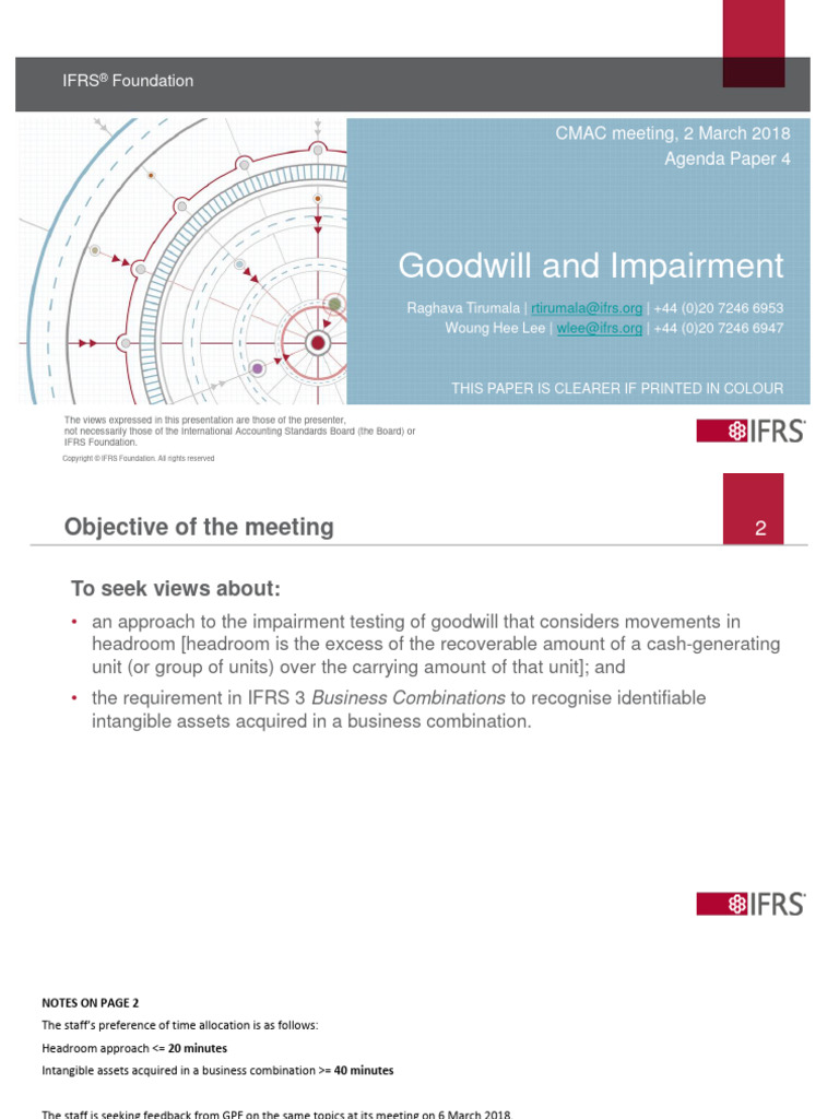 Ap4 Goodwill And Impairment Pdf Goodwill Accounting