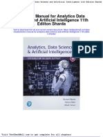 Solution Manual For Analytics Data Science and Artificial Intelligence 11th Ediiton Sharda